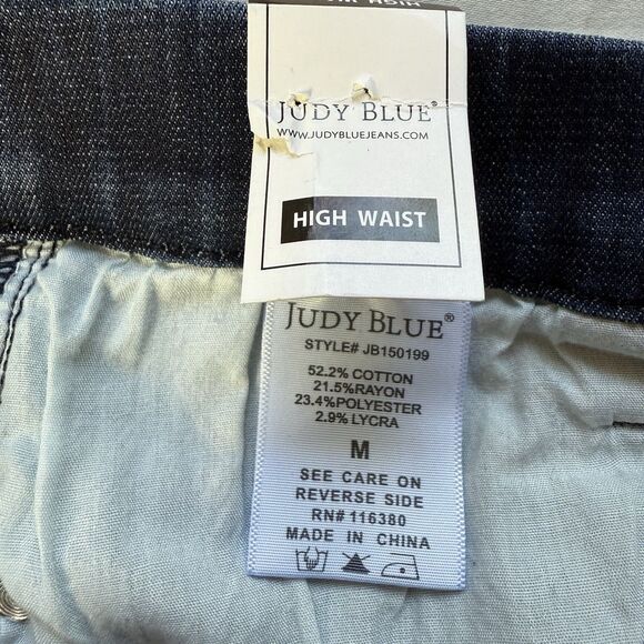 Judy Blue Pull On Shorts Medium Dolphin Hem Elastic High Waist Stretch JB150199 - Picture 11 of 13